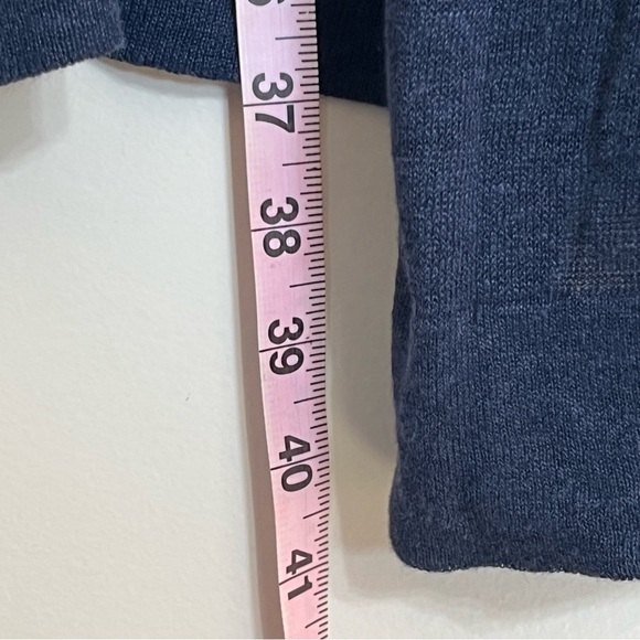 J. Jill Love Linen Cardigan Sweater Navy Blue Open Front Long Sleeve Size Small - Picture 8 of 9